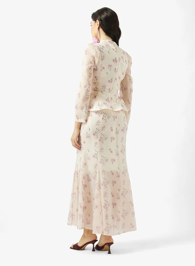 خزانة Floral Print Dress